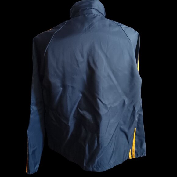 Vintage Mens Large Goodyear Racing Jacket Yellow Stripes Patched NEW USA 80s - Picture 4 of 5